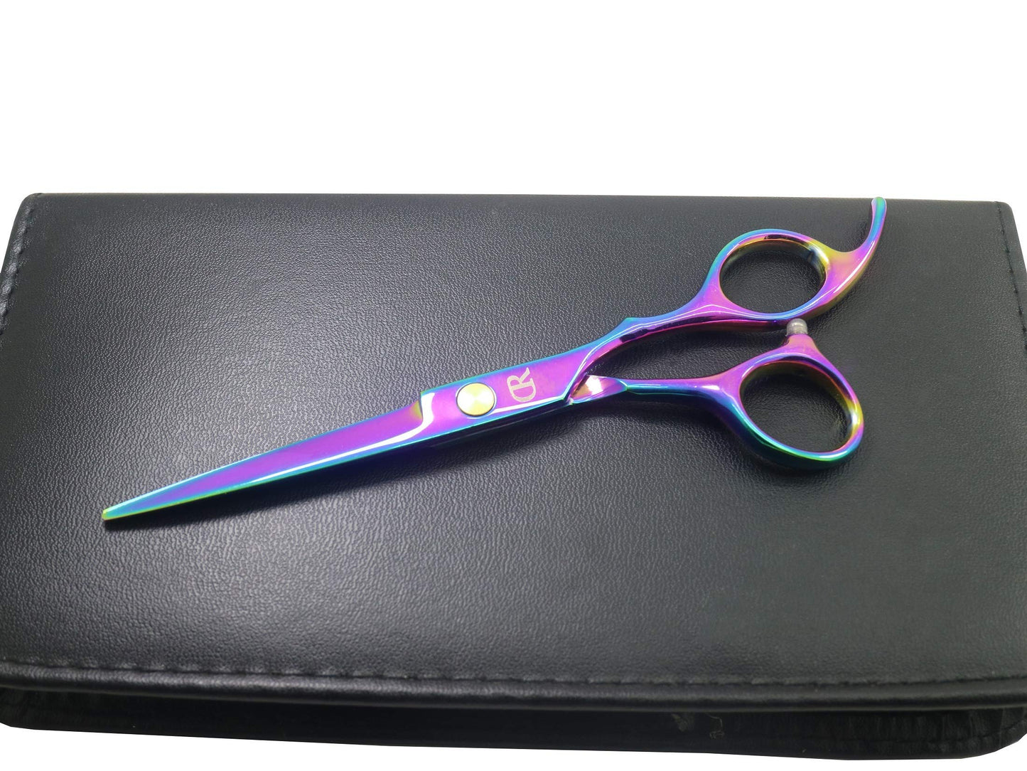 Professional Hair Cutting Shears,6 Inch Barber Hair Cutting Scissors Sharp Blades Hairdresser Haircut for Women/Men/Kids 420c Stainless Steel Rainbow Color（A）