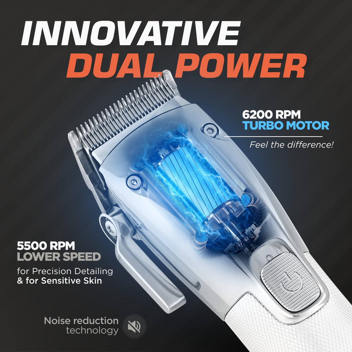 Fagaci Professional Hair Clippers for Barbers with Precise Cutting, Turbo Power Cordless Hair Clippers for Men Professional, Clippers for Hair Cutting, Maquina de Cortar Cabello, Men Hair Clippers Kit