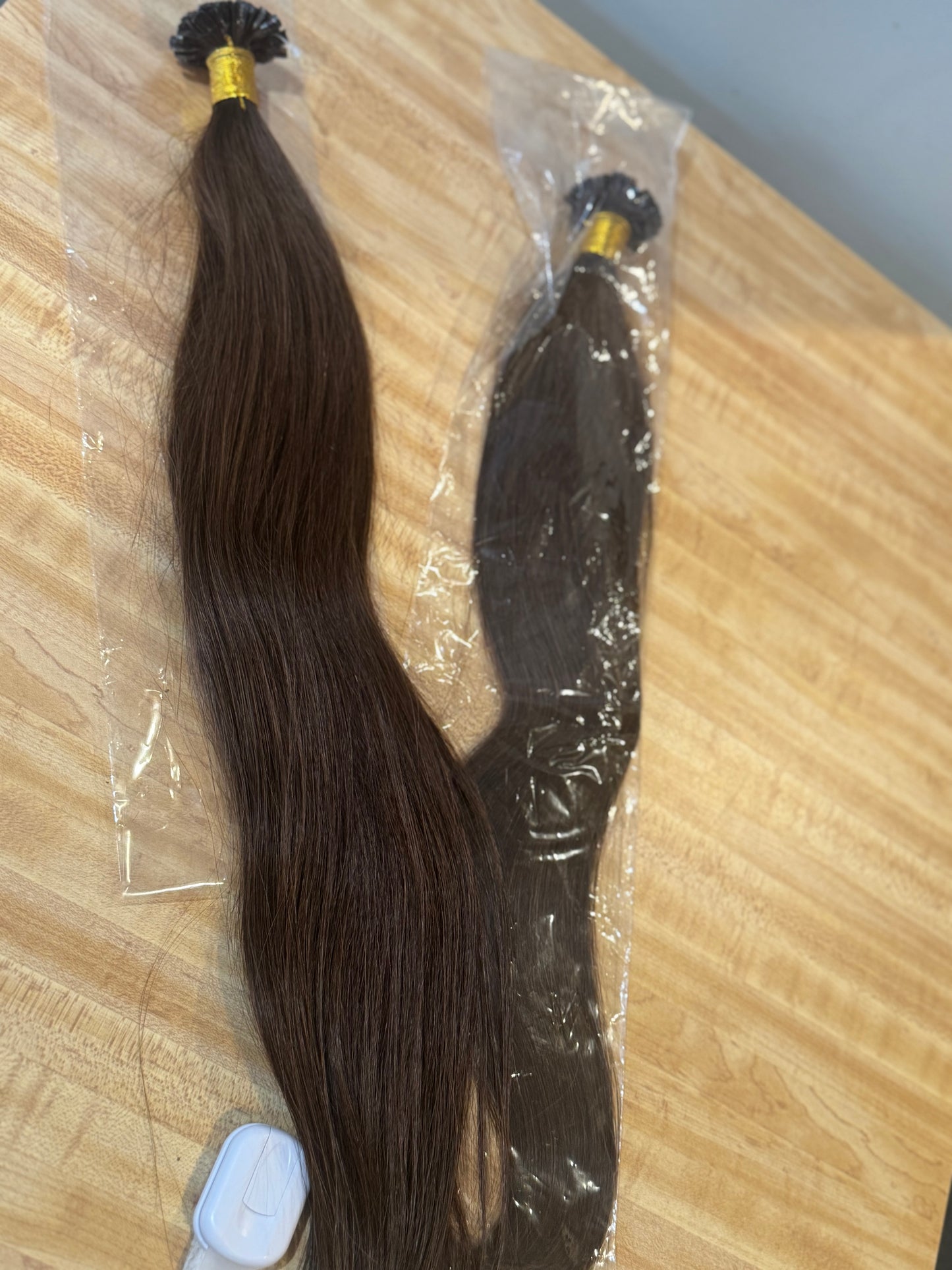 Extensions russe 22 pouce brun foncé en kératine.
