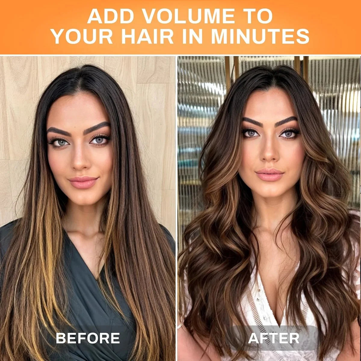 Real Human Clip in Hair Extensions Ormbre Human Hair Balayage Chocolate Brown to Caramel Blonde  Clip Ins hair Extensions